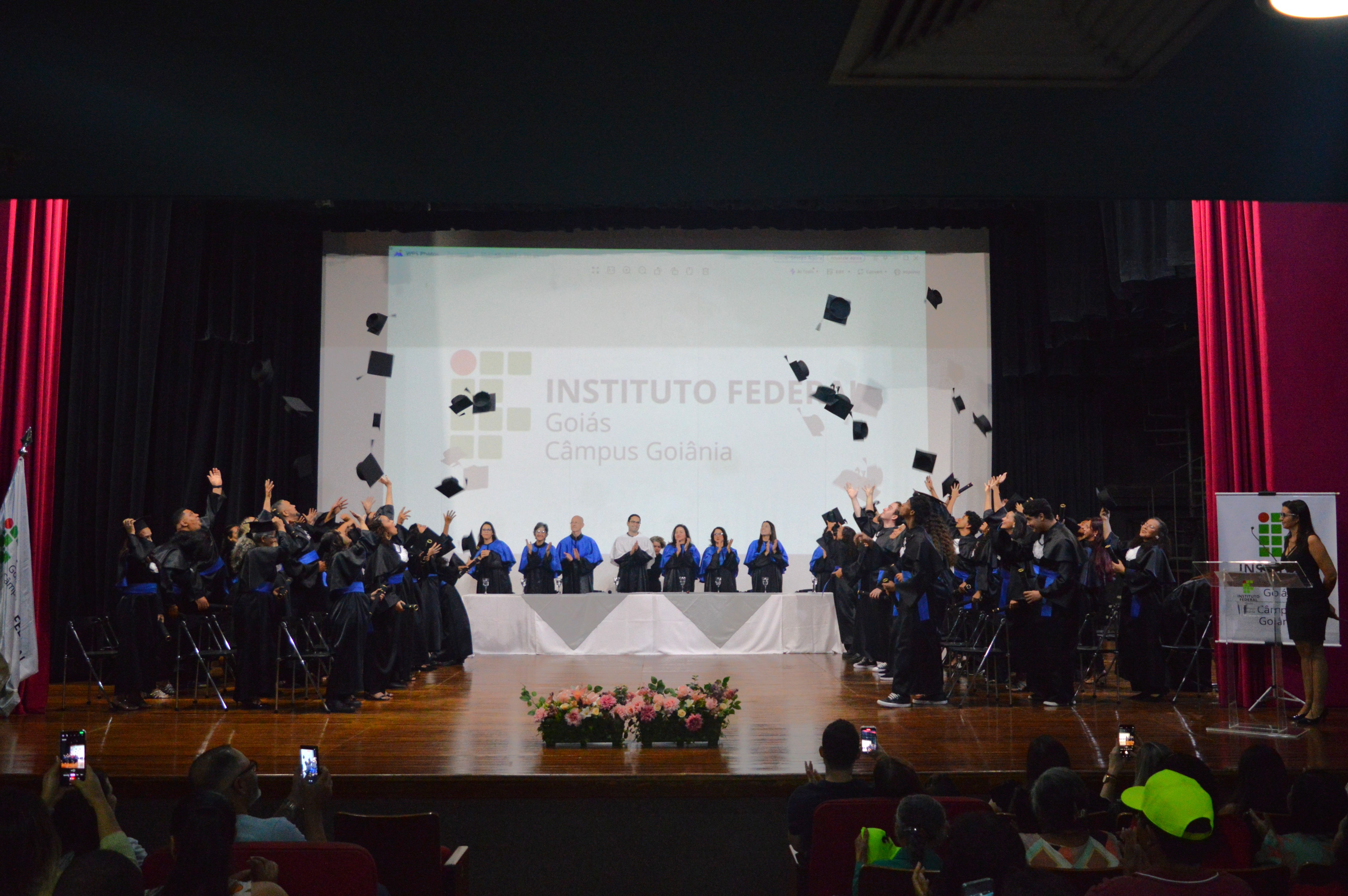 Cerimônia de certificação dos cursos técnicos do Câmpus Goiânia realizada no dia 23 de maio, no Teatro do IFG.